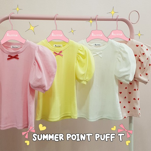 Summer point puff T (4col. 29,000원 --&gt; 24,650원 신상 15% 할인 제공)