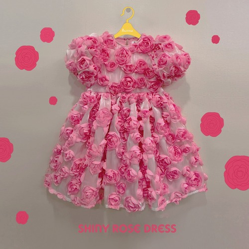 (잔여 수량 오픈) Shiny rose dress (신상 20% 할인 제공)